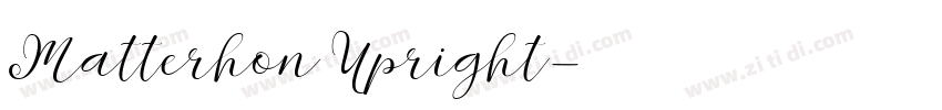Matterhon Upright字体转换
